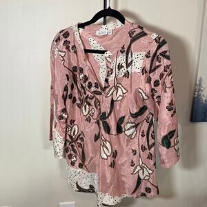 Masai Floral Patchwork Style Shirt Size Medium